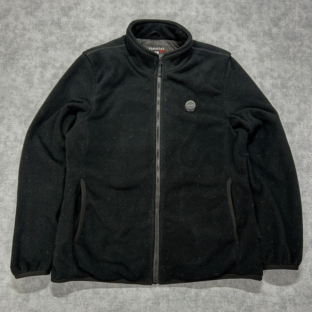 Venustas Heated fleece jacket Black battery powered womens Small Lined